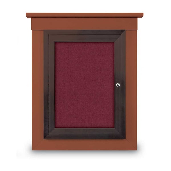 Letterboard, Header, Burgundy/Walnut